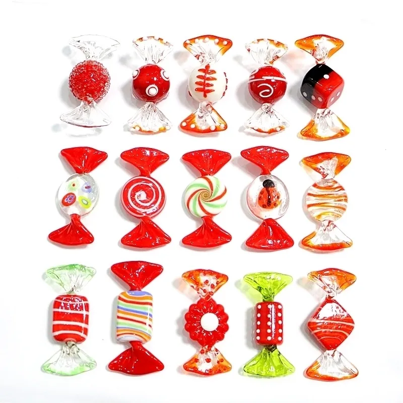 MURANO handmade red Glass Candy Pop Art Christmas Ornament Pendant Table Decor Home Decor Table Favors Party Favors 201203288D
