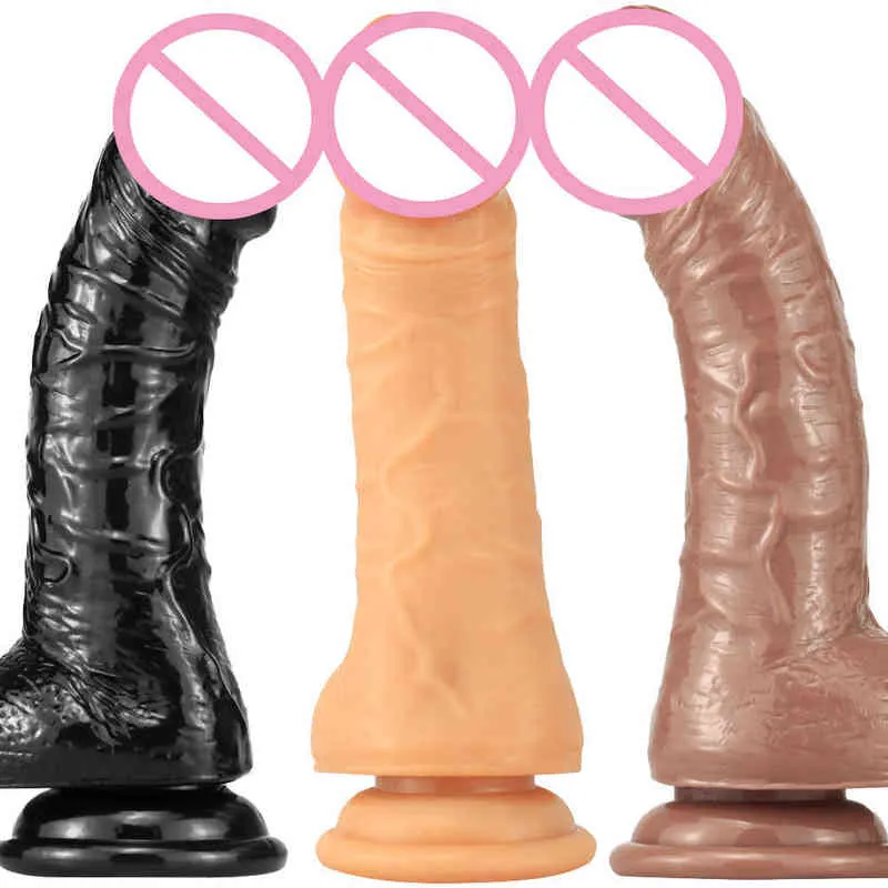 NXY Dildos Anal Brinquedos Novo Aço Arma Simulação Pênis Estimulação Feminino Masturbação Cristal Pequeno Sexo adulto Produtos 0225
