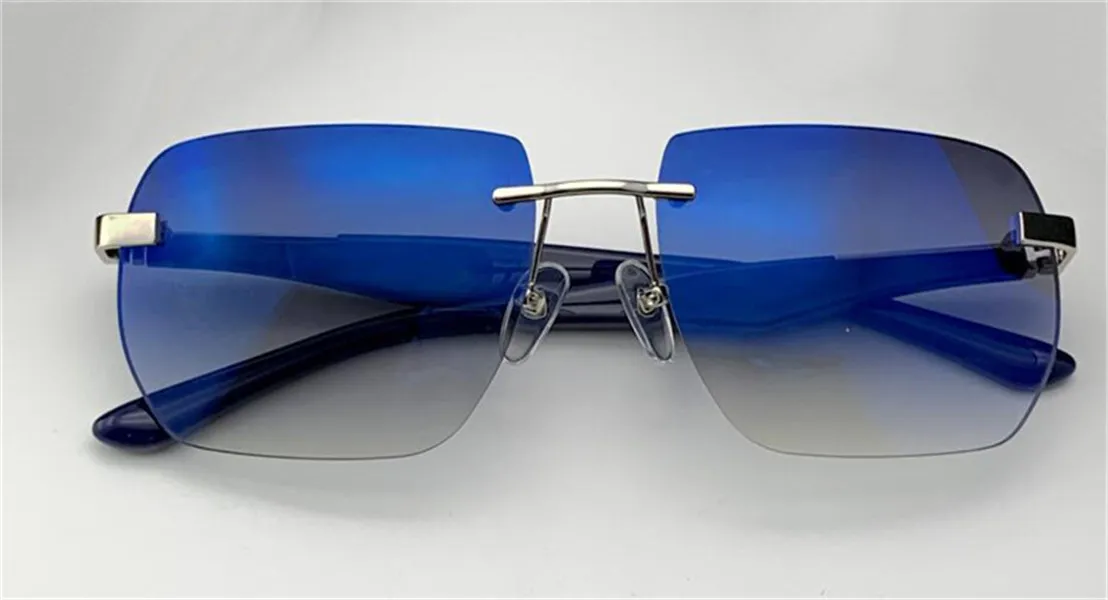 نظارات أزياء جديدة تصميم نظارة شمسية الفنان II Polygon Rimless Frame Style Styled Highend Outdoor UV400 Protection Lens316T