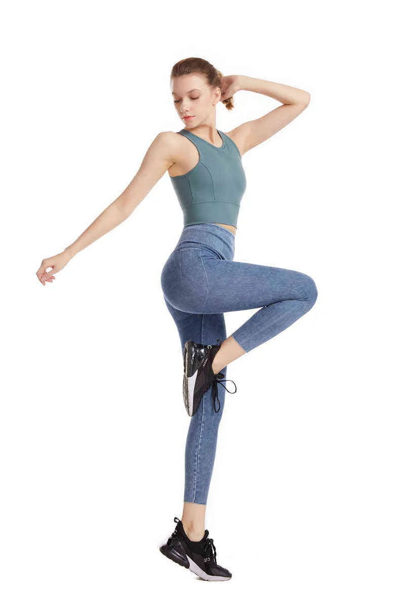 Sömlös push höft fitness yoga leggings s-2xl hög midja sport jeans mag skinkor yoga byxor gym tröjor leggings för kvinnor h1221