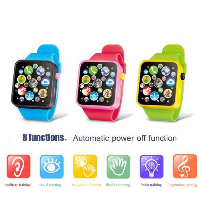 6 kleuren Plastic digitaal horloge voor kinderen jongens meisjes van hoge kwaliteit peuter smart horloge voor dropshipping speelgoedhorloge 2021 G12241206555