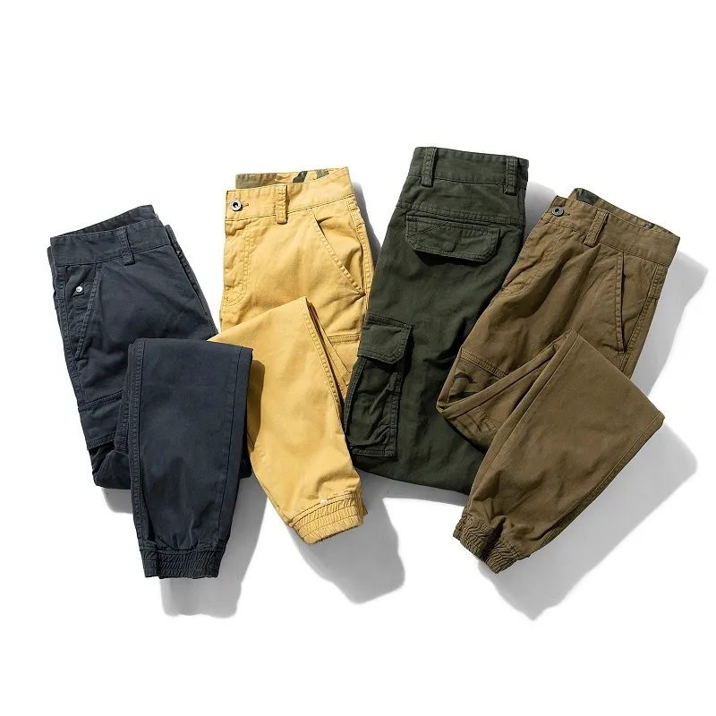 Pantalon cargo pour hommes Salopette Armée Vêtements Pantalons tactiques Homme Mode Travail militaire Multi Pocket Hommes Droite Joggers Pantalon LJ201007