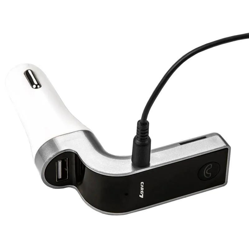 Samochodowy bezprzewodowy Bluetooth MP3 FM Nadajnik Modulator 2.1A Ładowarka samochodowa Zestaw bezprzewodowy Obsługa głośnomówiący G7 z ładowarką samochodem USB z pakietem