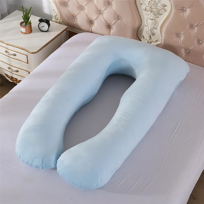 Femmes enceintes oreiller coton U forme soutien de sommeil pour la grossesse oreillers de maternité côté dormeur corps protéger YYF015 201117