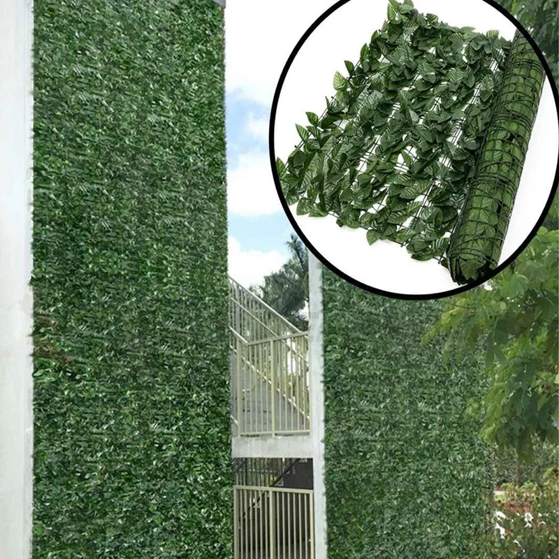 50X300 CM Recinzione piante Artificiale Finto Verde Foglia Pannelli schermi Privacy Rattan Siepe esterni Giardino Decorazioni la casa2590