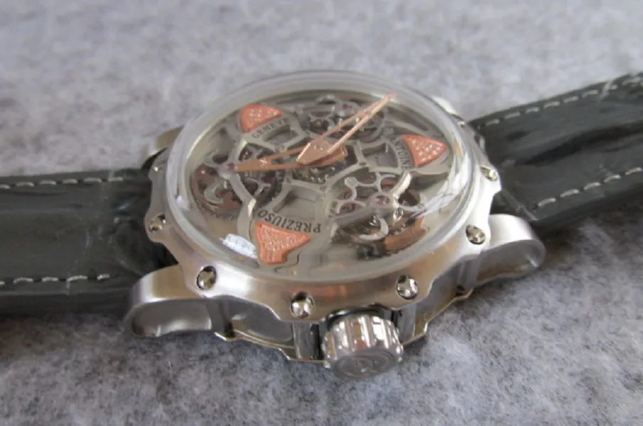 고품질 시계 45mm 앙투안 다이아몬드 스테인리스 스틸 자동 운동 남성 시계 남성 손목 시계 방수 Preziuso298Z