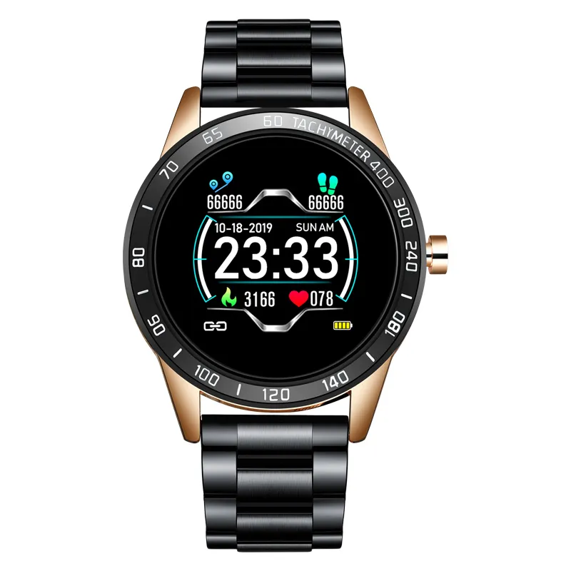 Stålband Smart Watch Men Heart Rate Blood Pressure Monitor Sport Smart Wristband Fitness Tracker Waterproof Men Luxury Watch14372049251