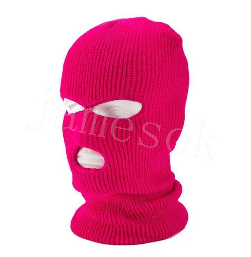 Winter 3 Hole 2 Hole Knitted Headwears Cycling Full Face Mask Outdoor Earflaps Headgear Fashion Cap Headwear Accessories DB265