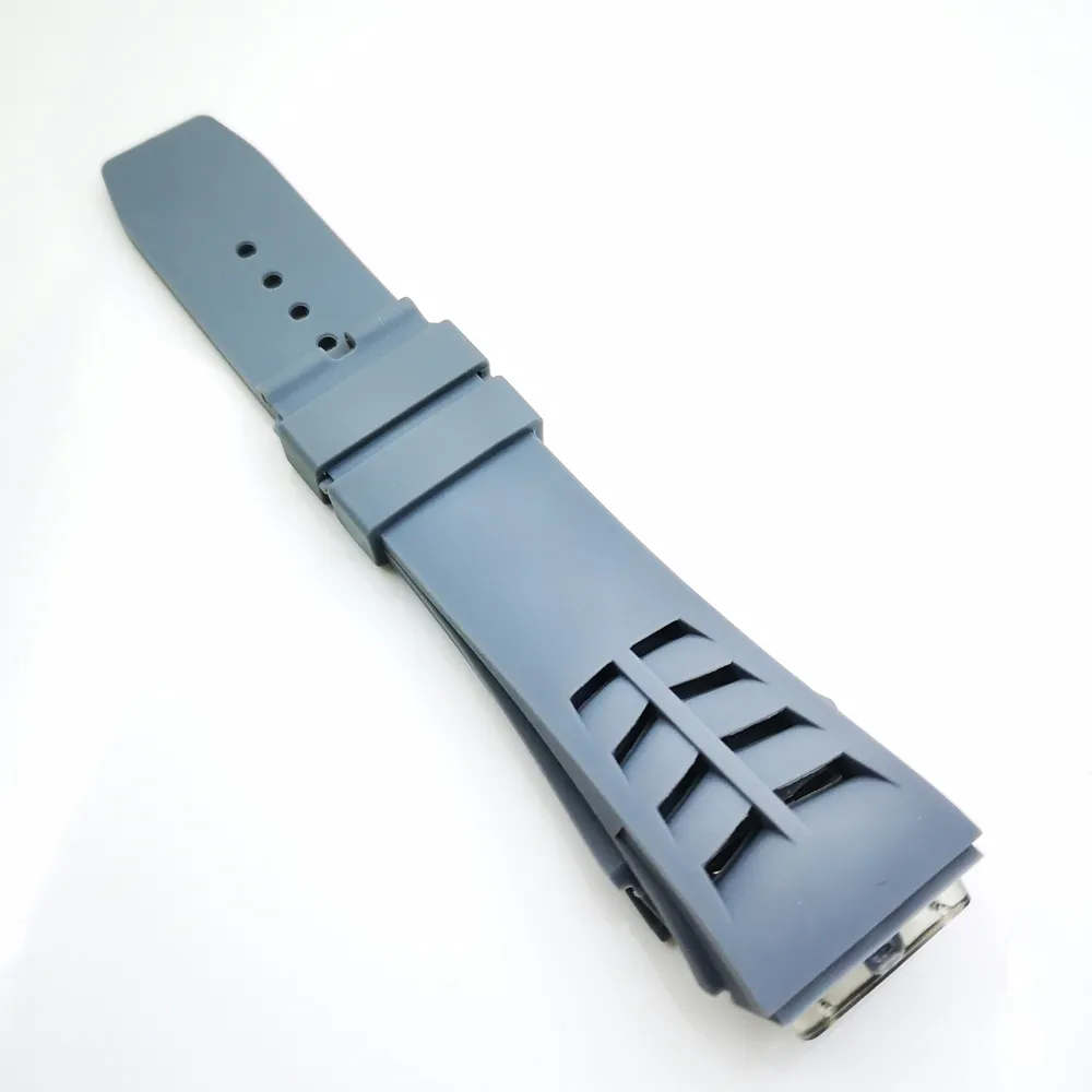 25 мм 20 мм серые часы-полоса Clasp Резиновый ремешок для RM011 RM 50-03 RM50-01237S