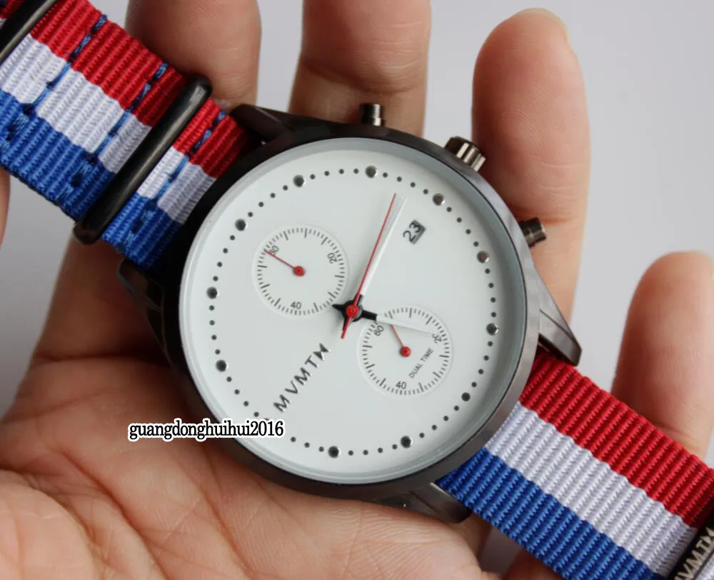 2021 Luxury fashion Men MV Watches Leather Strap Quartz-Watches Sport Men's Watches Waterproof chronograph watches Rel2676