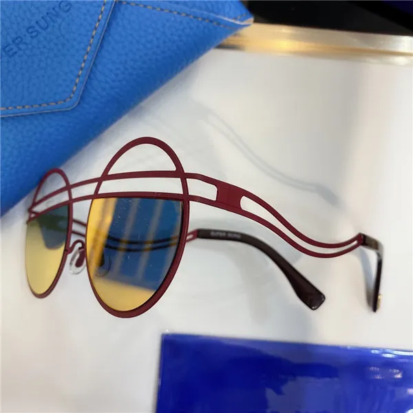 096 Nya män och kvinnor Square Solglasögon Metal Frame Populära retro UV400 -linser Top Quality Eye Protection Classic Style Box208y