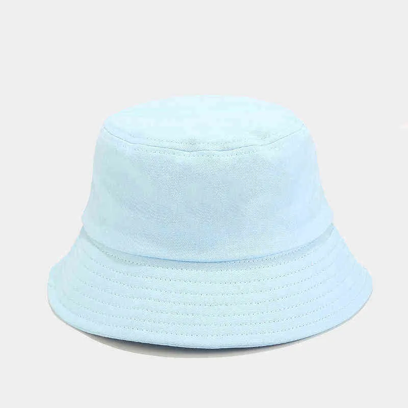 2020 coton couleur bonbon seau chapeau pêcheur chapeau voyage en plein air chapeau soleil casquette chapeaux pour hommes et femmes 145 G220311