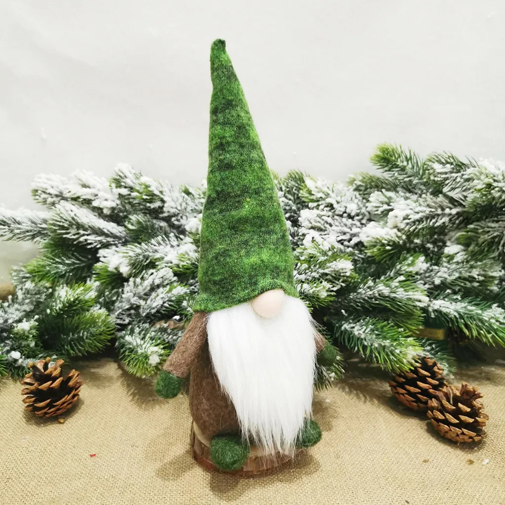 Noël sans visage Gnome Santa Arbre de Noël suspendu ornement poupée décoration pour la maison pendentif ornements chapeau de velours barbu vieil homme Y201020