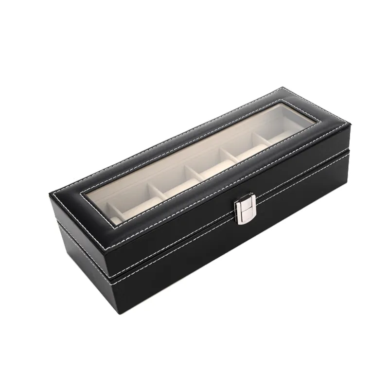 2019 novo 6 grades caixa de relógio caixa embalagem para horas bainha para horas caixa para horas relógio exibição z1123231l