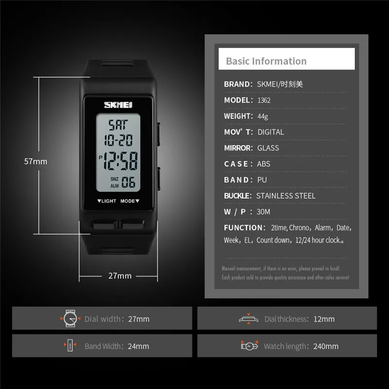 SKMEI haut montres de Sport hommes femmes horloge étanche mode montres numériques montre de Sport LED relogio 2012042335
