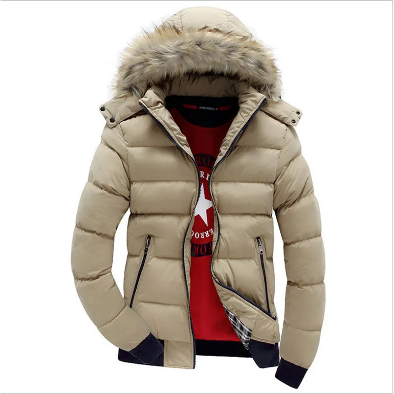 Piumino da uomo Inverno Maschile Casual Capispalla con cappuccio Cappotto Pelliccia calda Parka Cappotto Cappotto da uomo in pile spesso con cerniera 201209