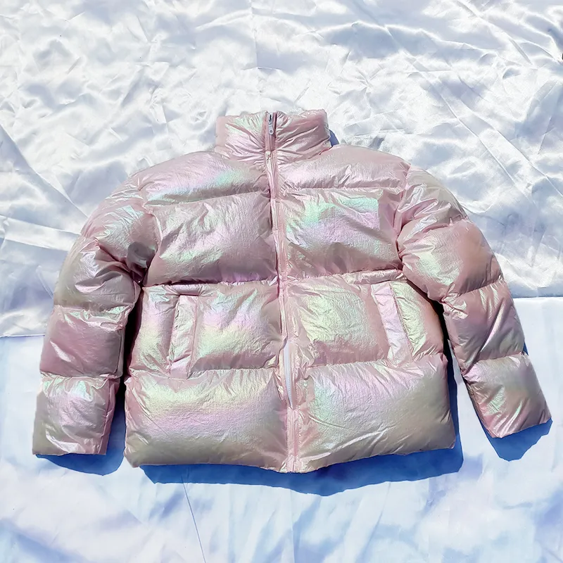 Coton d'hiver brillant doudoune chaude femmes Parkas pour manteau imperméable 201026