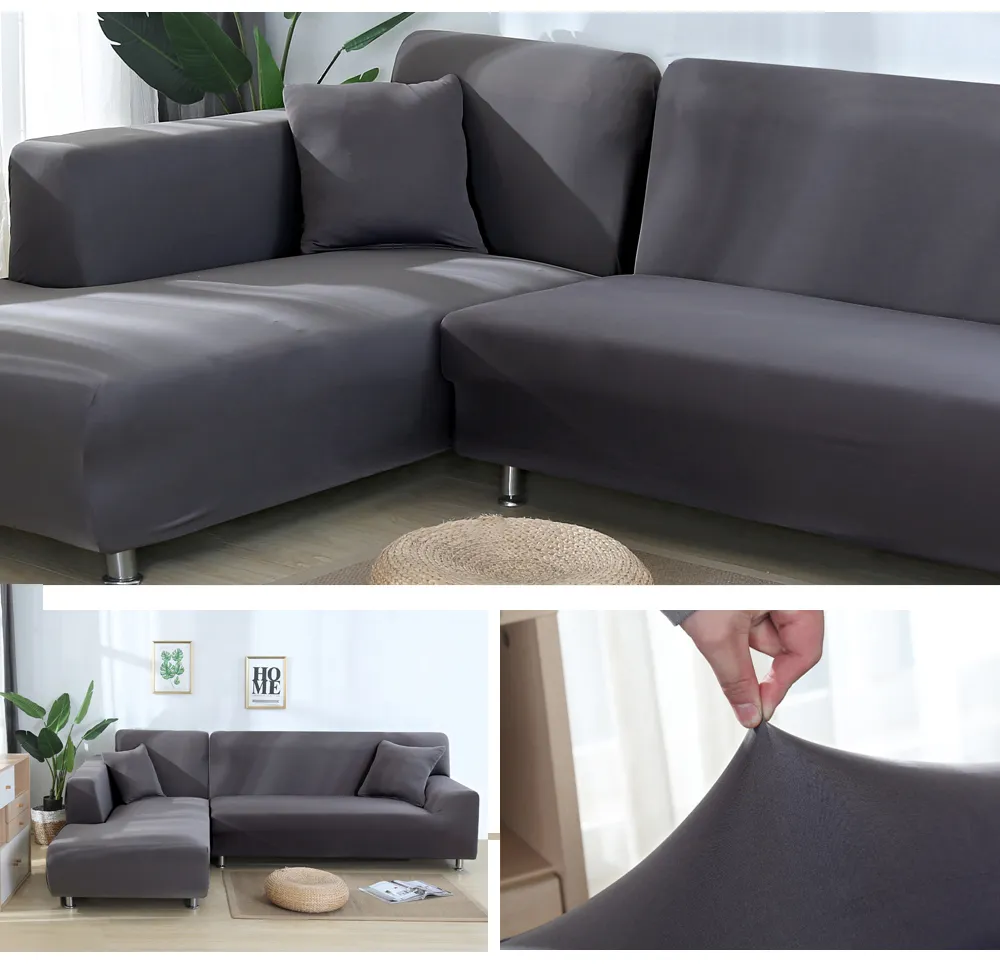 Sofa -Abdeckung für Wohnzimmer Couch Deckel Elastizität L -förmiger Ecksofas Deckung Stretch Chaise Longue Sectional Slipcover 201194178150