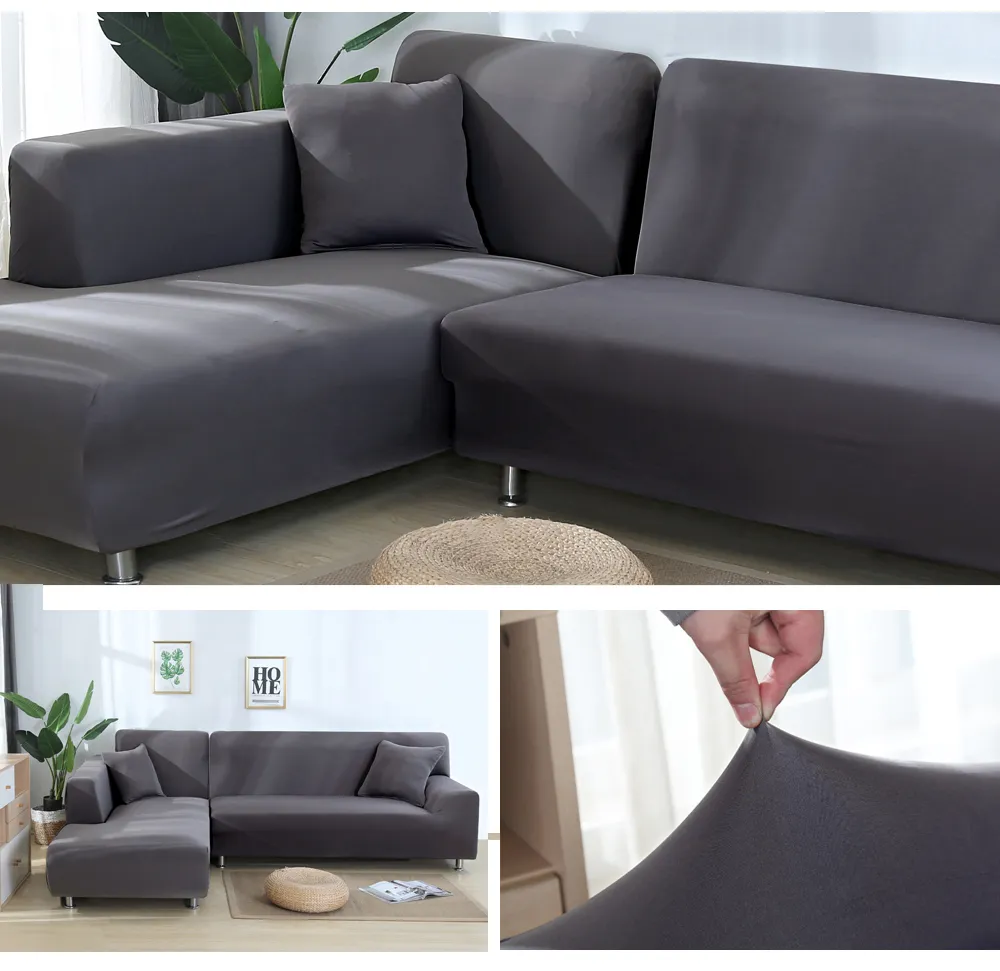 Sofa pokrywa sofy do salonu Couch Couch Elastyczne sofy w kształcie litery L Okładki rozciągnięcia szażea longue segmental slipcover 2011194178150