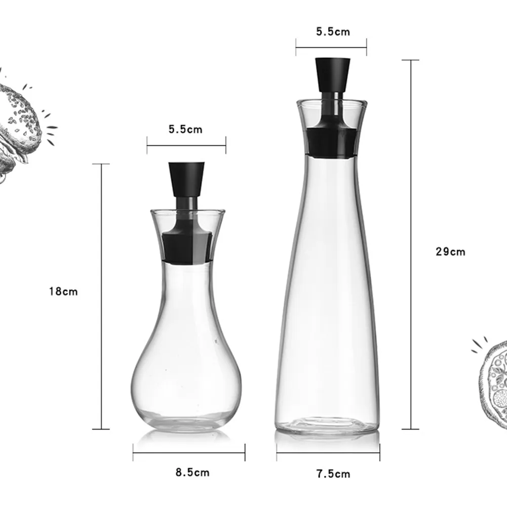 Cooking Utensils 250/500ml Kitchen Vinegar Oil Dispenser Cruet Leak-proof Pouring Bottle