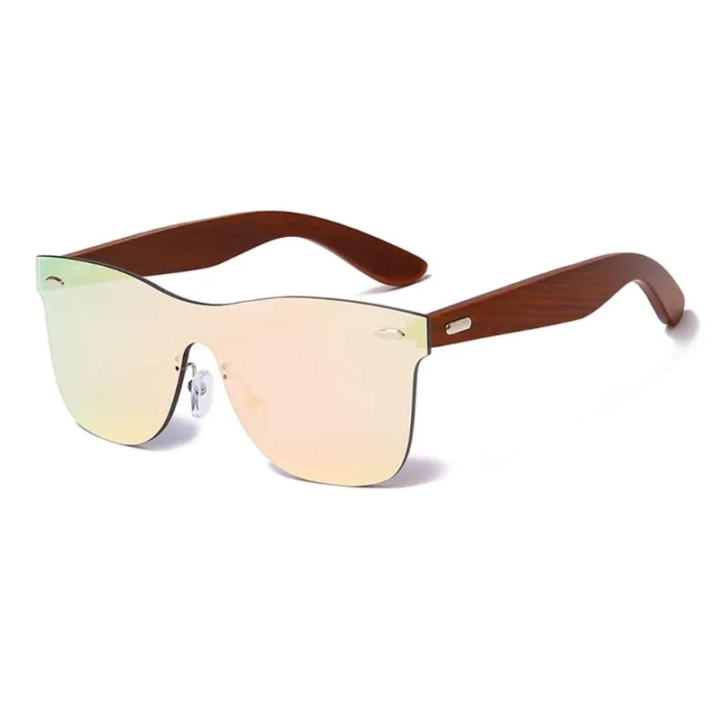 نظارة شمسية خشبية من الخيزران الطبيعي الرجال الخشب شمس نظارات العلامة التجارية عتيقة طلاء مرآة العدسة مع صناديق الهدايا الأزرق 278A