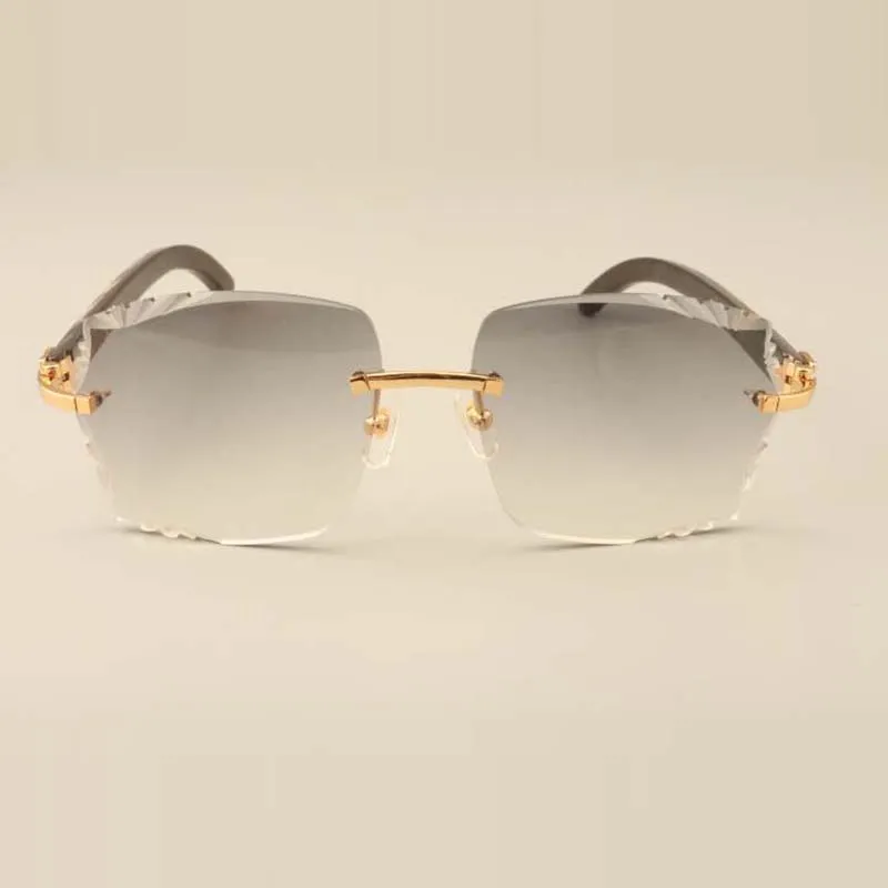 Высококачественные солнцезащитные очки 3524014 с натуральным черным текстурированным рогом и линзами с гравировкой, 58-18-140 мм268f