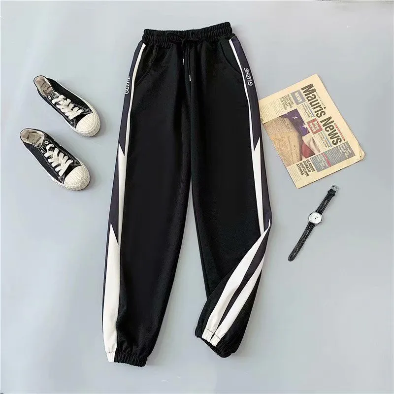 Houzhou Oversize Pant Streetwear Baggy Sweatpant Casuais Calças Calças Preto Hip Hop Esportes Calças Loose 220311