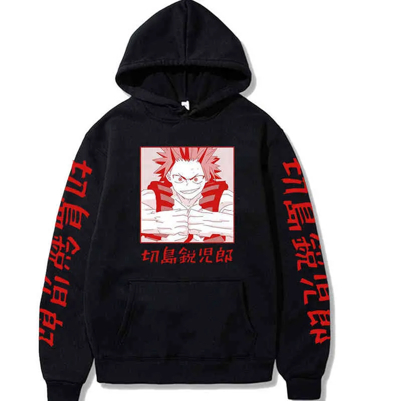 Harajuku min hjälte akademia unisex hoodies japanska anime tryckta män hoodie streetwear casual sweatshirts h1227