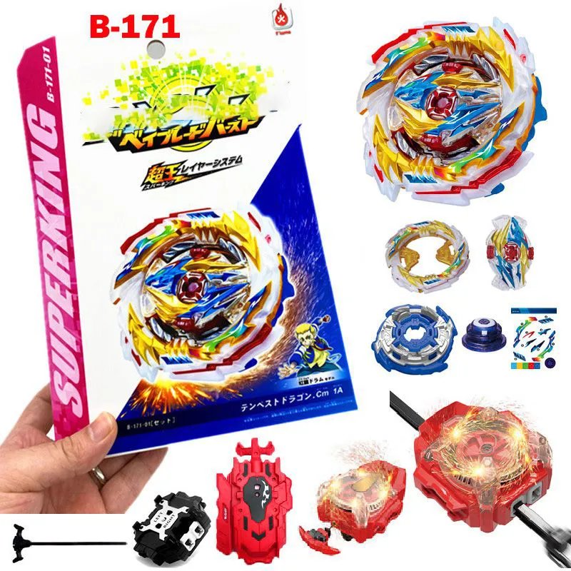 Burst Superking B-Tempest Dragon Triple Booster Spark Launcher Kreisel Metall Fusion Gyroskop Spielzeug für Kinder 201216