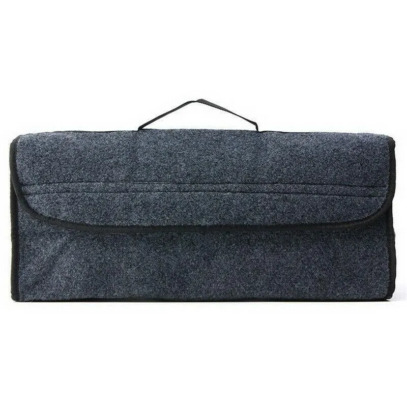 Grand coffre de voiture antidérapant gris, organisateur de rangement de coffre de voiture, étui de rangement de sac à outils, support 228l