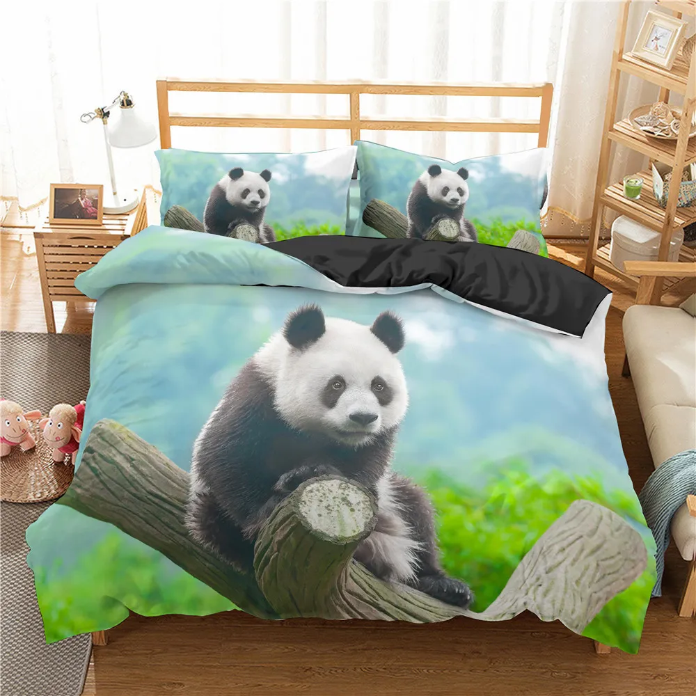 Homesky Panda Literie Ensemble 3D Imprimé Animal Housse De Couette Twin Full Queen King Double AU Unique Tailles Linge De Lit Taie D'oreiller 2/201021