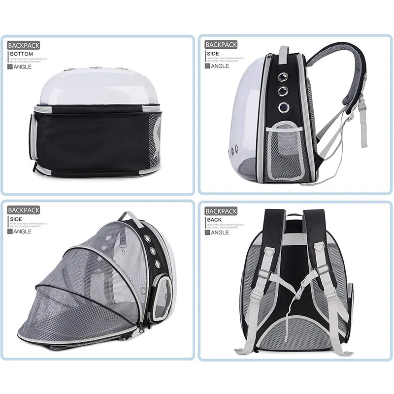 Mochila expansível para transportar gatos, cápsula de espaço, bolha transparente, portátil, para cães pequenos, caminhadas, mochila de viagem l237l