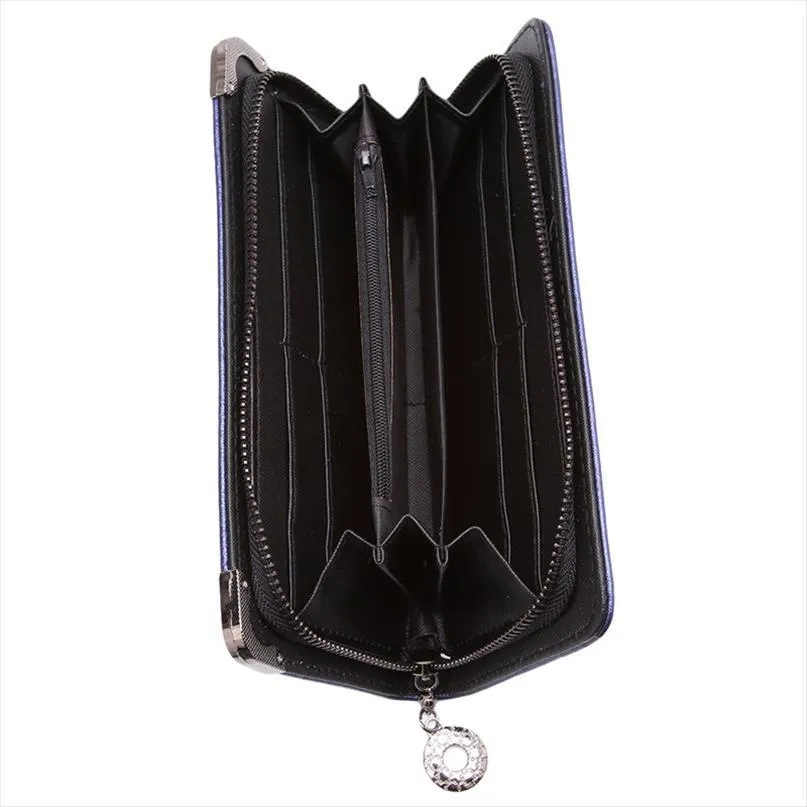2020 Nytt metallskalle mönster Long Wallet Handväska dragkedja skelett handväska kopplingskort hållare plånbok kvinnor carteira feminina3151