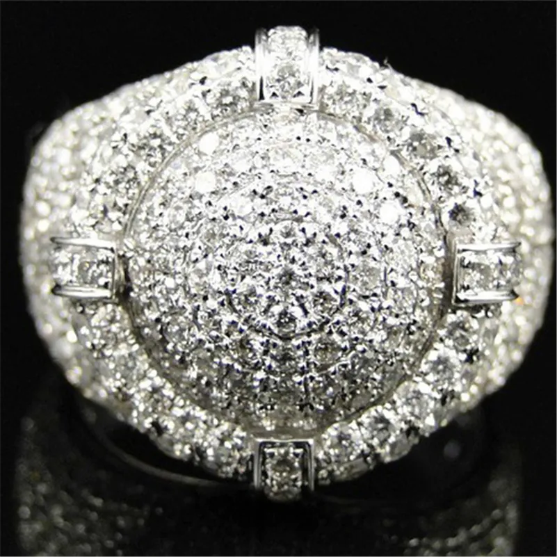 S925 prata esterlina 2 quilates zircão anéis para mulheres anillos de pedras preciosas bizuteria casamento prata 925 jóias anel bague para homem b2930023