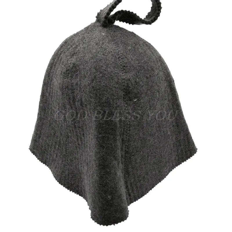 Ull filt bastu hatt anti värme ryska banya mössa för dusch badhus huvudskydd släpp y1124217r