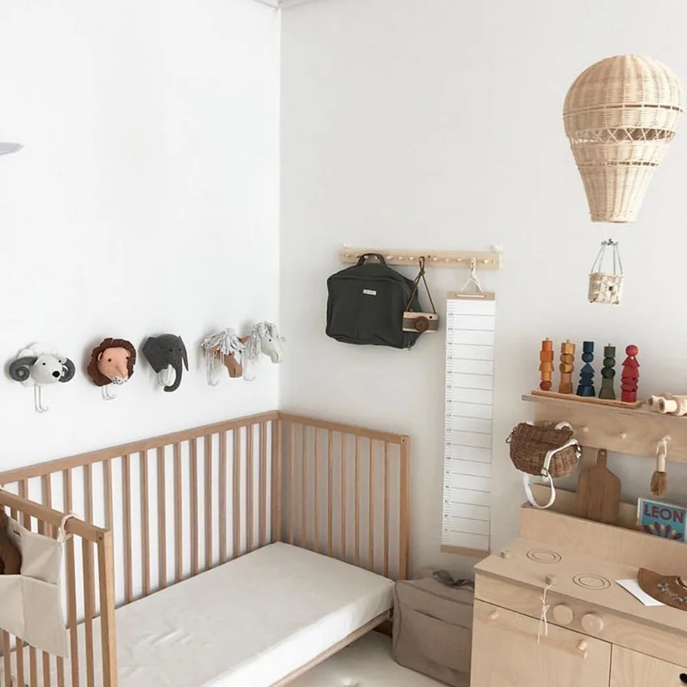 Decoración hecha a mano para habitación de niños, estilo nórdico, dormitorio para niños, jardín de infantes, tejido de ratán, globo de aire, artesanía, decoración para colgar en la pared 201758092