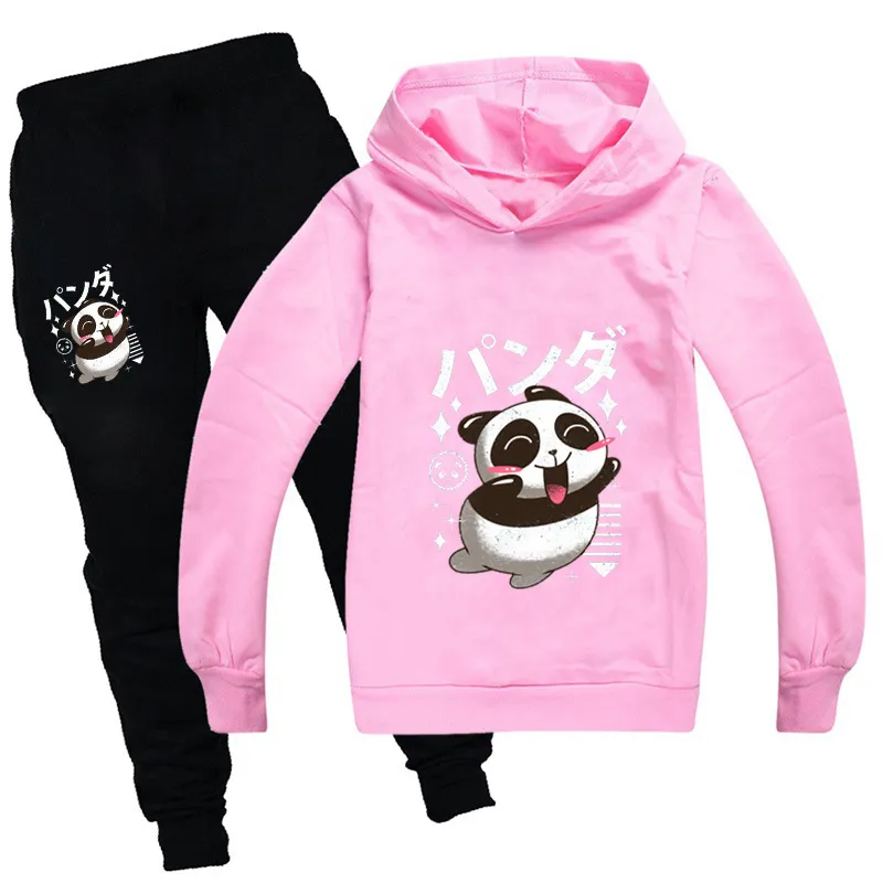 Roupas de outono para crianças moda manga longa panda kawaii roupas para meninas adolescentes 12 14 anos halloween meninos roupas camisetas 2011243930726