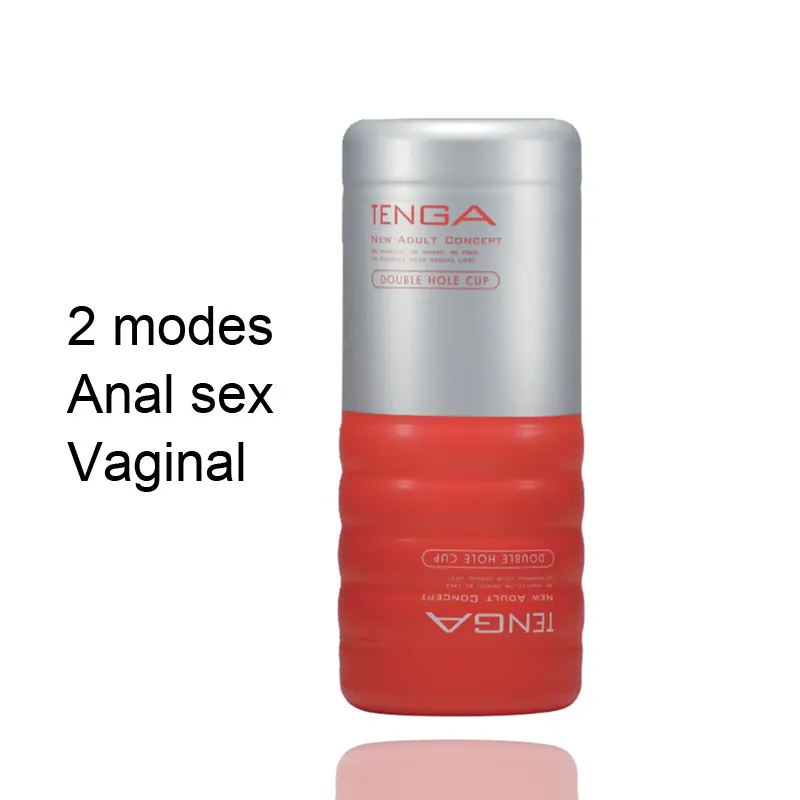 TENGA Cup met dubbel gat Gesimuleerde Vagina Masturbators Cup Zuigen Realistisch Kutje Vigina Anus Seksspeeltje Winkelproduct voor mannen 2012162347214