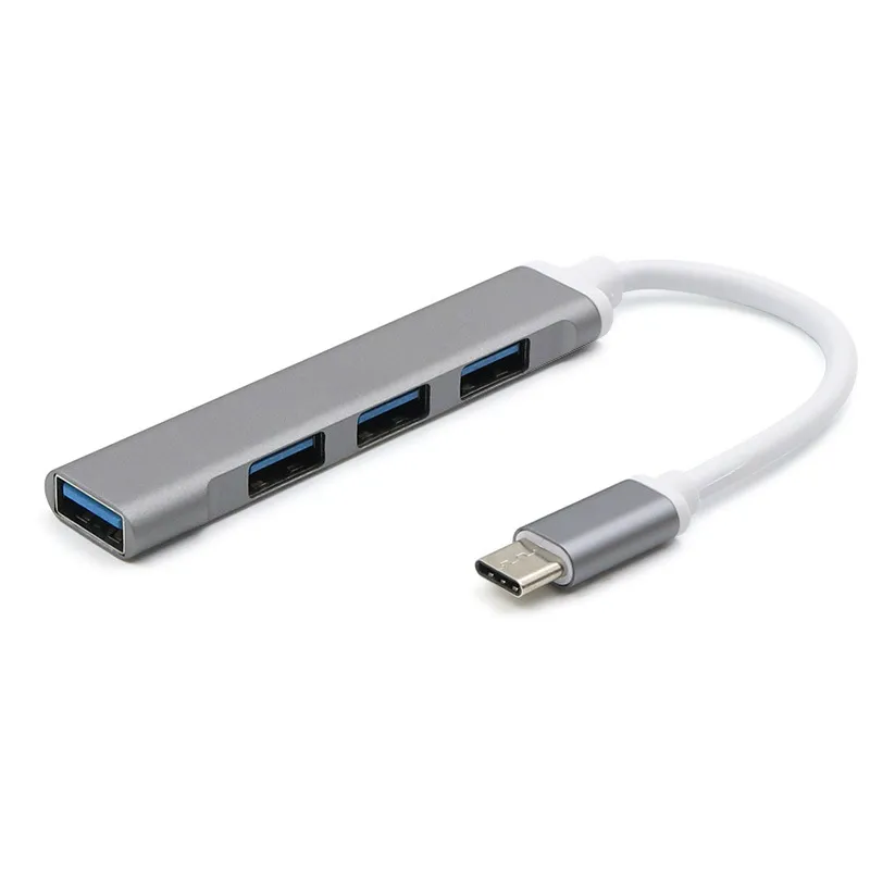 Tipo-C USB C Hub 3.0 3.1 Tipo-C Hub Adaptador USB 5 Gbps Multi 4 Port Splitter para Lenovo Xiaomi MacBook Pro Air PC Computador