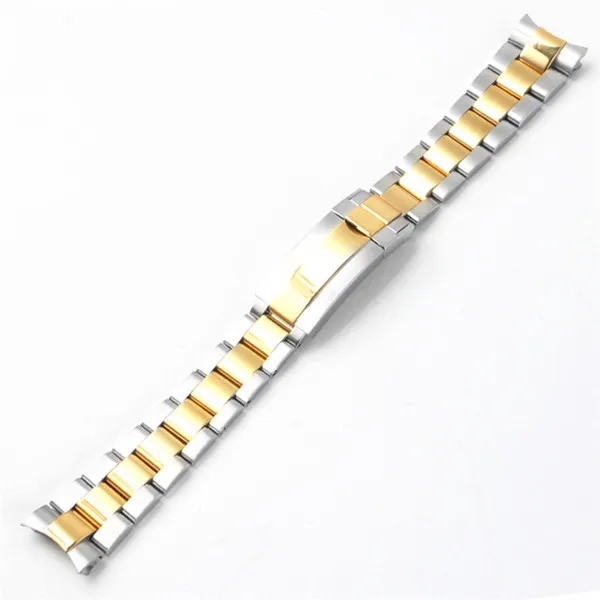Nuovo cinturino orologio da 20 mm cinturino orologio in acciaio inossidabile 316L bracciale con estremità curva argento accessori orologi cinturino uomo sottomarino233e