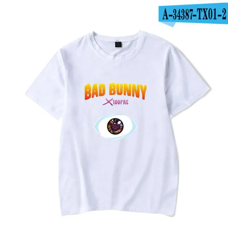 مغني الراب Bad Bunny Men's Thirts عتيقة الهيب هوب تي شيرت رجال طباعة القطن الأكمام القصيرة تي القمصان الصيف قميص تي شيرت الجمالية 487