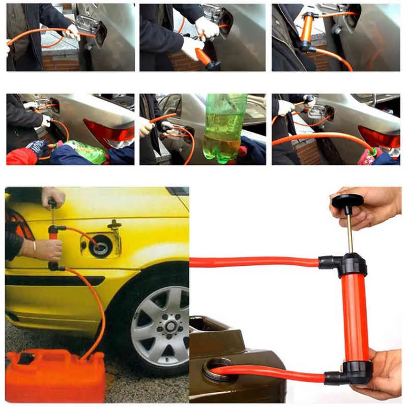 ing Oil Gas Siphon SuckerTransfer manual Hand pump for oil Liquid Water Chemical Transfer Pump Car-styling