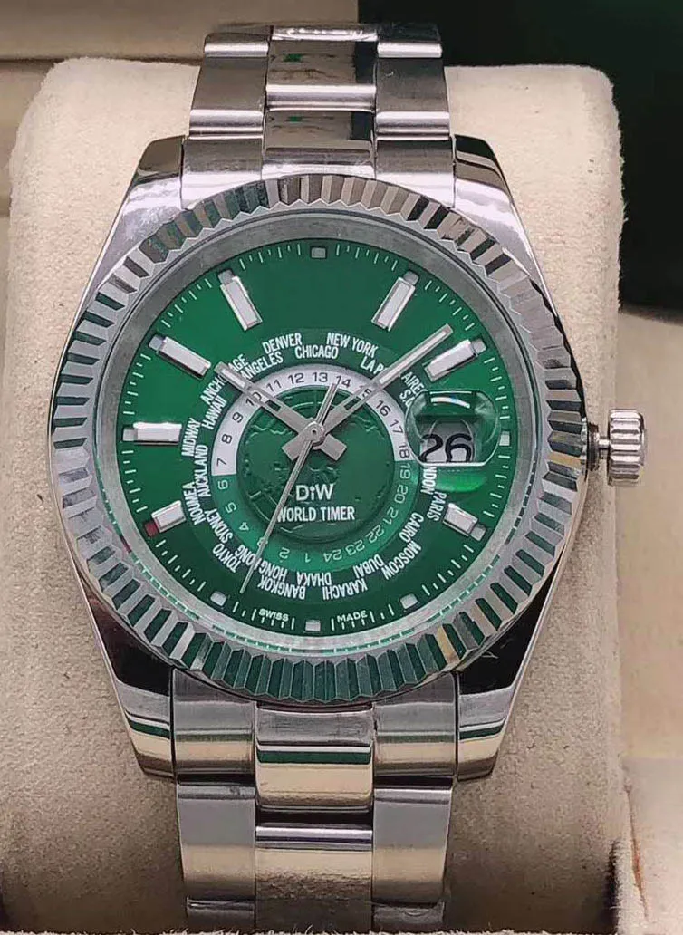 42 mm W pełni automatyczne mechaniczne lustro zegarków mechanicznych można niezależnie regulować Watch Watch Stal nierdzewny