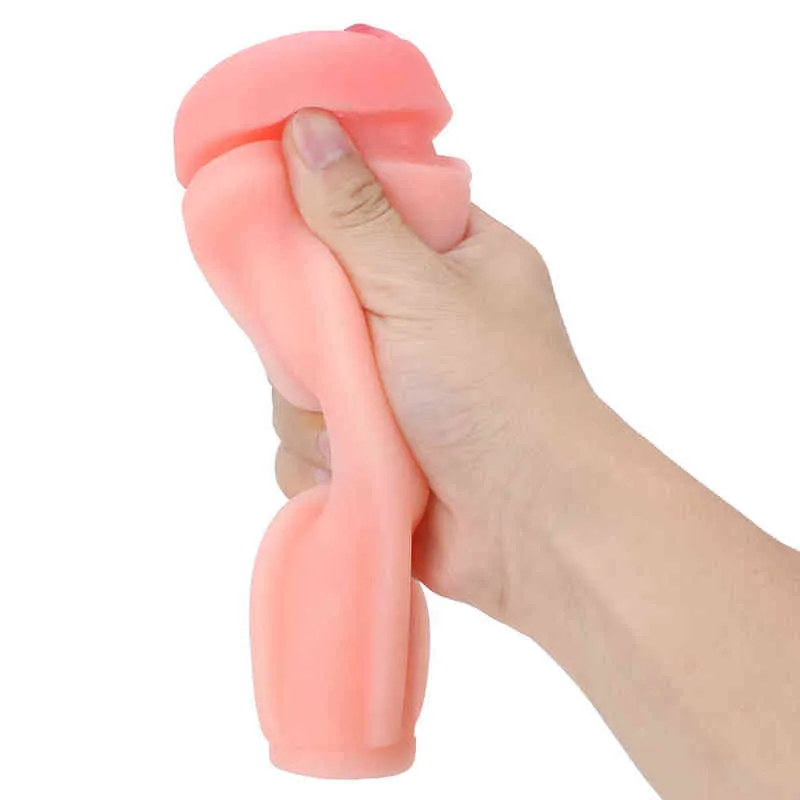 NXY Sex Masturbators 16cm Male Masturbator Vaginal for Men 18 Intimate Toys Penis Pump Glans Sucking Goods Adult Vagina Real Pussy Erotic Product 220127