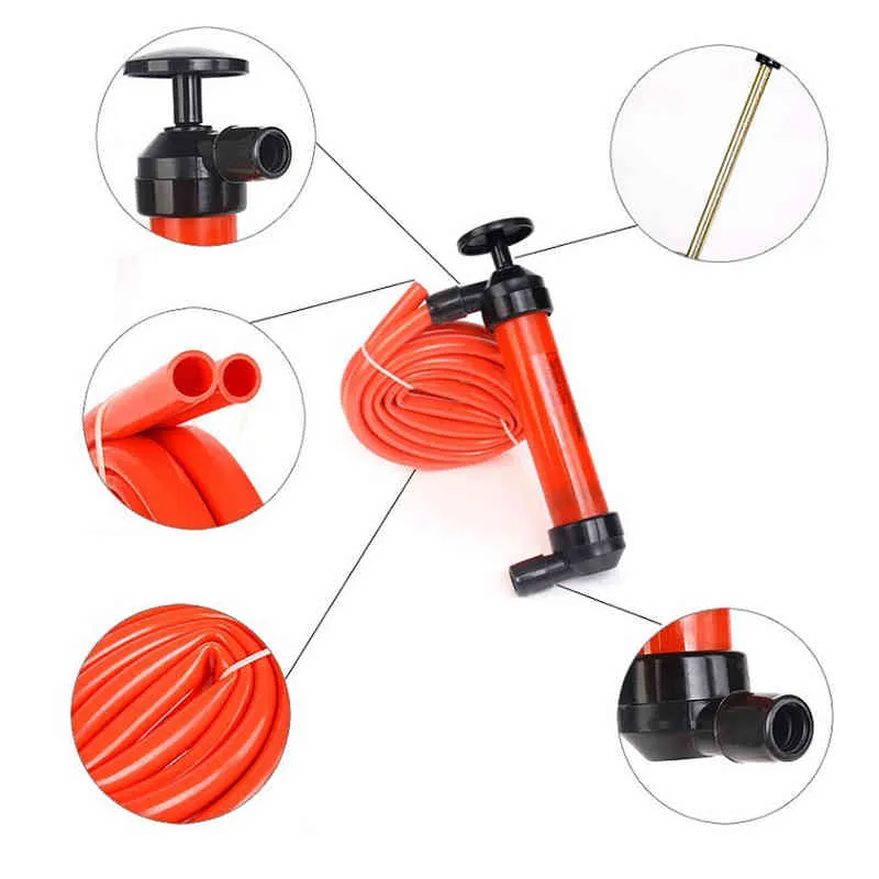 ing Oil Gas Siphon SuckerTransfer manual Hand pump for oil Liquid Water Chemical Transfer Pump Car-styling