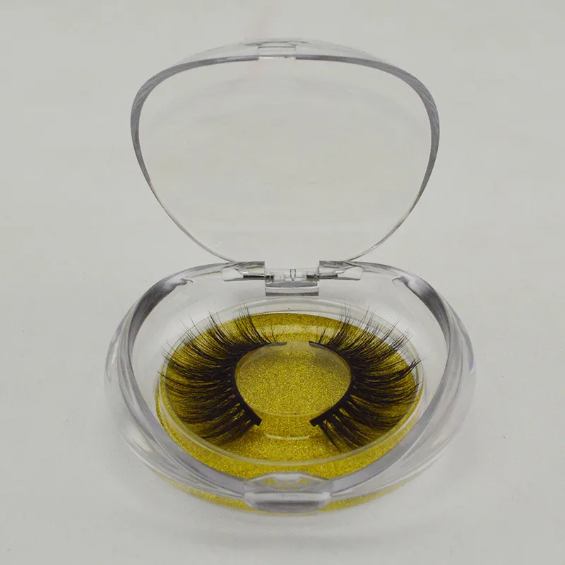 MINK Ögonfransar Box Transparenta ögonfransar Förvaringslådor Plastögonfransar Rundfodral Toma Lashes Box Cosmetic Tool