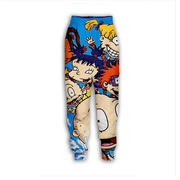 New Men Womens Cartoon Rugrats 90 -talets roliga 3D -tryck modespuits Hip Hop Pants Hoodies MH02252891