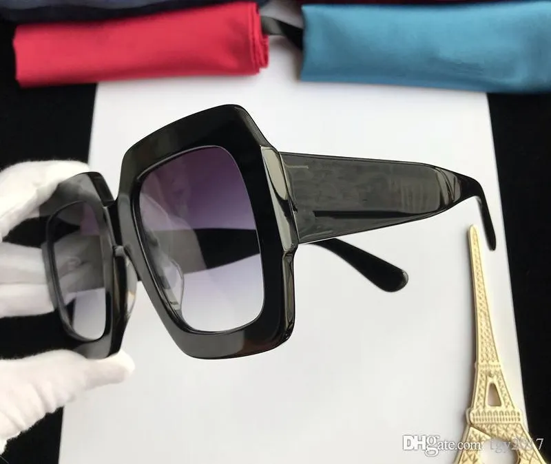 Nieuwste modemodel vierkante gepolariseerde zonnebrillen voor vrouwen UV400 55-23-140 Italië geïmporteerde luxe muti-kleurplankglazen voor Pres252C