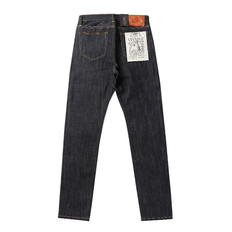 SD107-0001 Rock Can Roll Read Description! Heavy Weight Indigo Selvage Unwashed Pants Unsanforised Thick Raw Denim Jean 17oz 201117