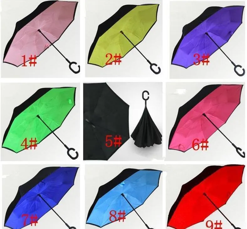 reverse umbrellas windproof reverse layer inverted umbrella inside out stand windproof umbrella inverted umbrellas sea shippin gwb1145